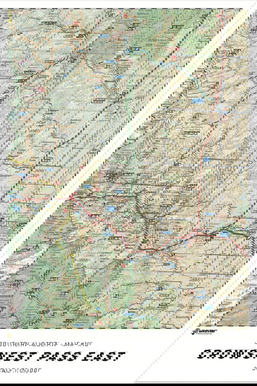 Canadian Prairies TOPO Wall Maps - Backroad Maps