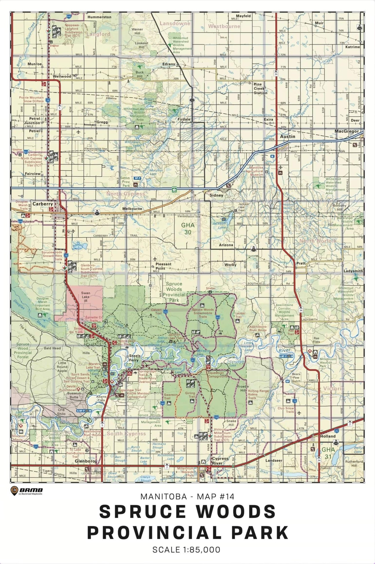Manitoba TOPO Wall Maps - Backroad Maps
