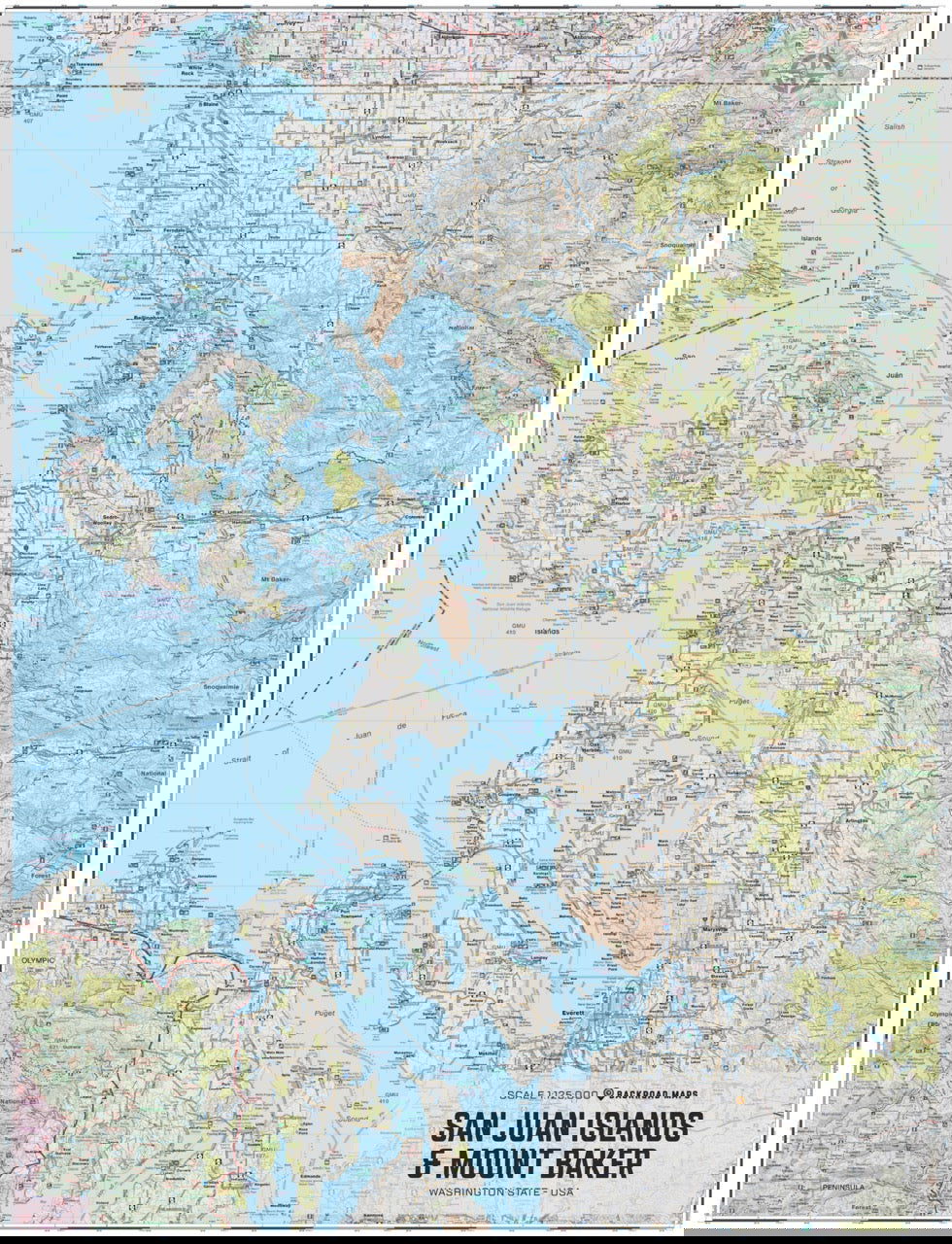 Washington State Wall Maps - Backroad Maps