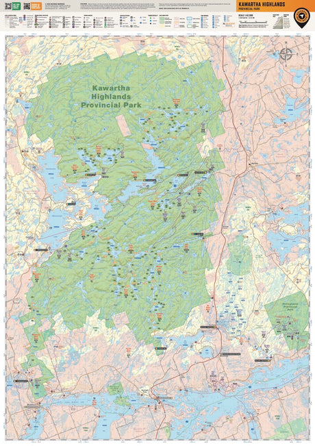 Kawartha Highlands Provincial Park Ontario - Park Map