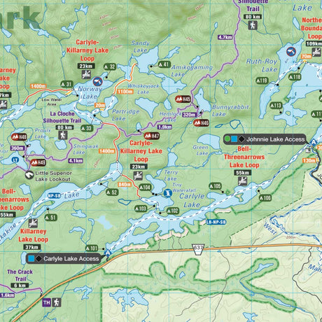Killarney Provincial Park ON - Wall Map