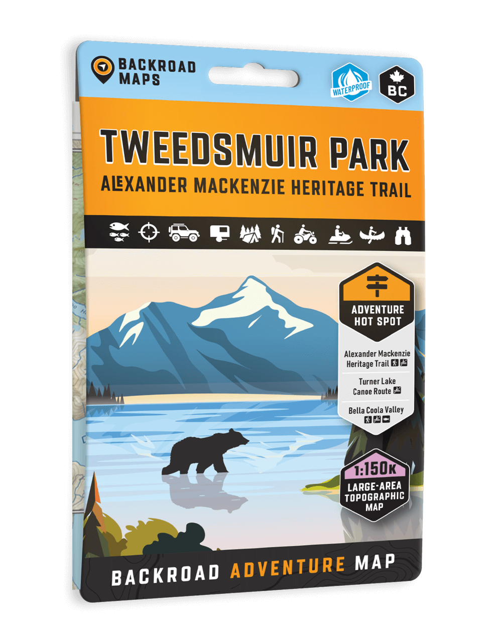 Parc Tweedsmuir – Sentier patrimonial Alexander Mackenzie (C.-B.) – Carte du parc