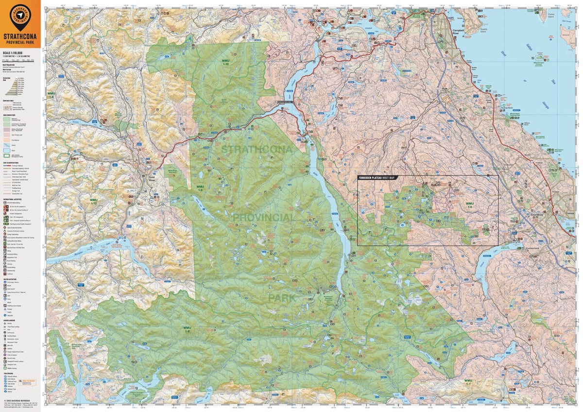 Parc provincial Strathcona (C.-B.) - Carte du parc