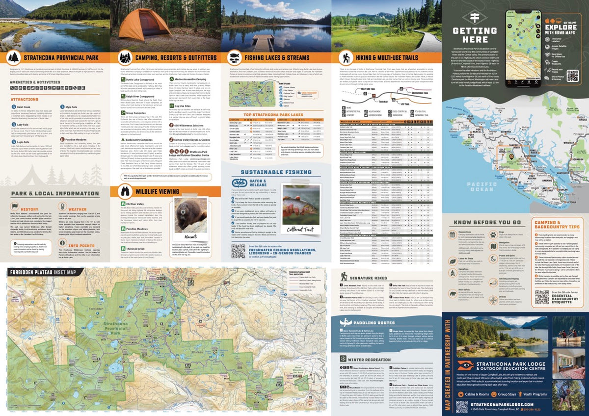 Parc provincial Strathcona (C.-B.) - Carte du parc