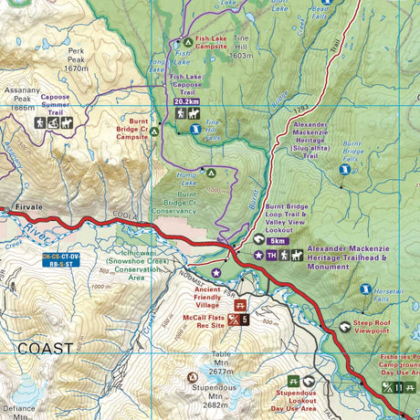 Tweedsmuir Park BC - Wall Map