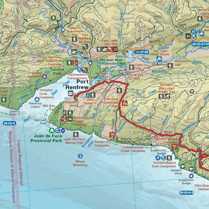 Southeastern Vancouver Island, BC - Wall Map