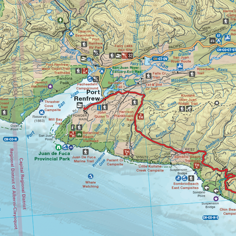 Southeastern Vancouver Island, BC - Wall Map