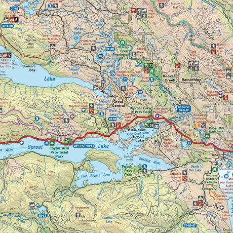 Southwestern Vancouver Island, BC - Wall Map