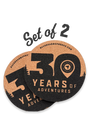 30th Anniversary Coasters (Set of 2) - Backroad Maps