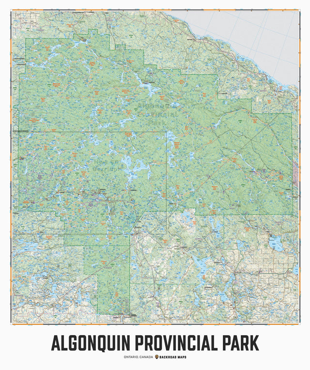 Algonquin Provincial Park, ON - Wall Map - Backroad Maps