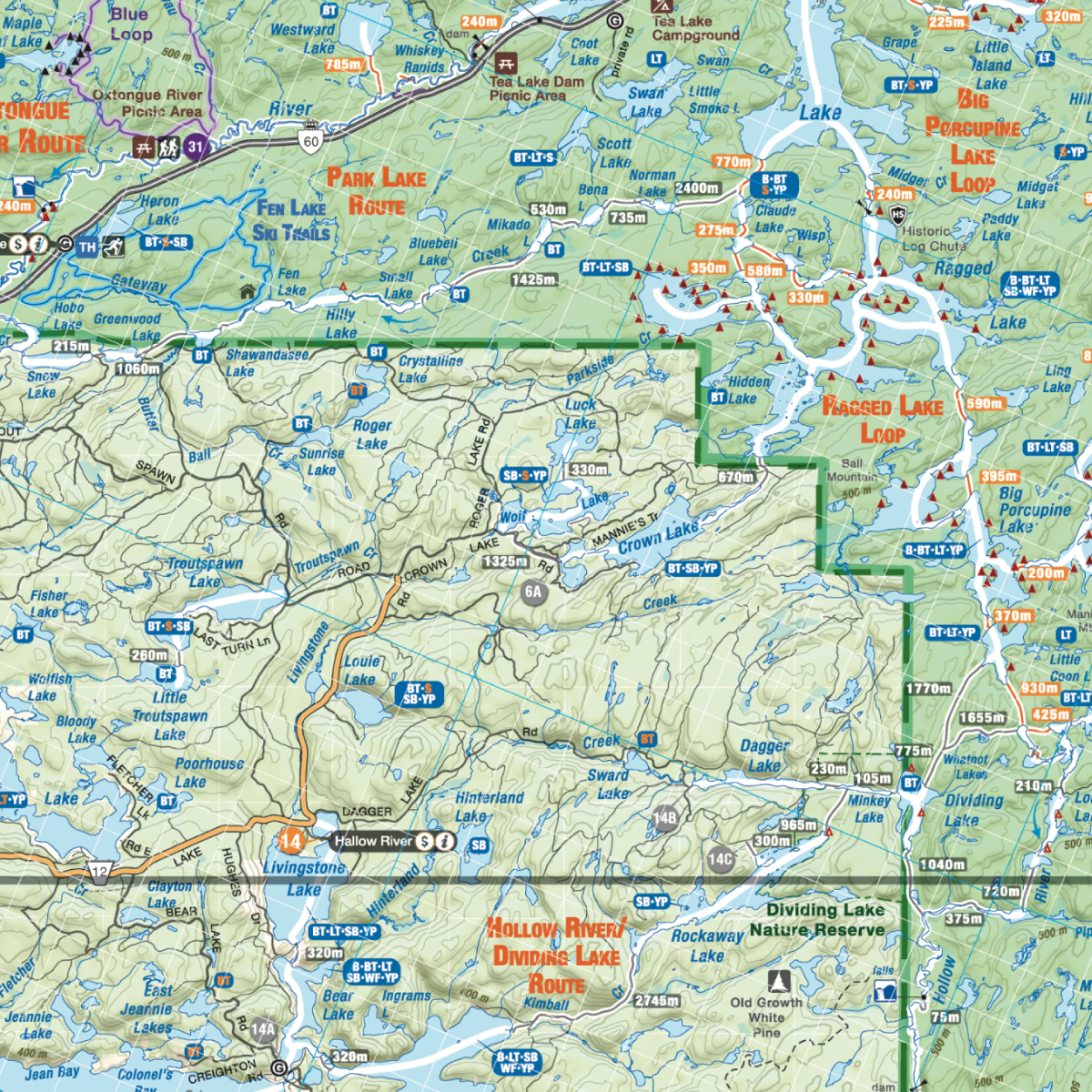 Algonquin Provincial Park, ON - Wall Map - Backroad Maps