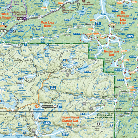 Algonquin Provincial Park, ON - Wall Map - Backroad Maps
