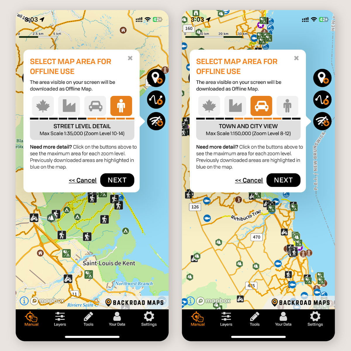 BRMB Maps App & Web Map - Backroad Maps