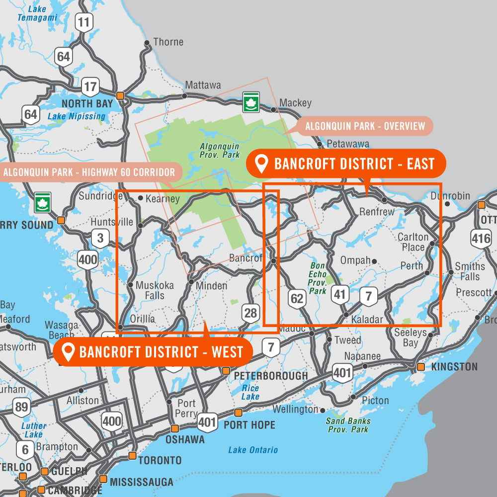 Bancroft District (West) Crown Land Ontario - Wall Map