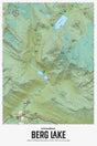 Berg Lake - Mount Robson Provincial Park BC - Wall Map - Backroad Maps