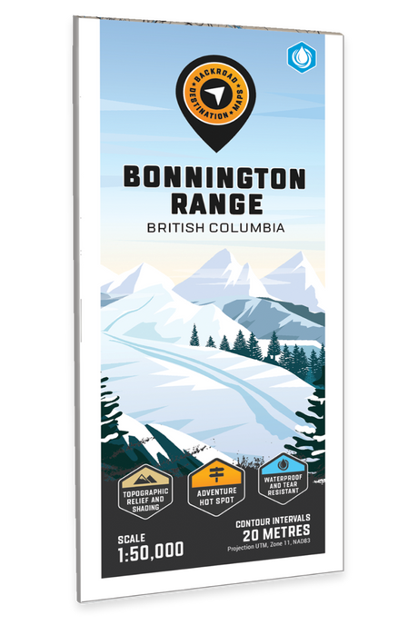 Bonnington Range BC - Destination Map - Backroad Maps