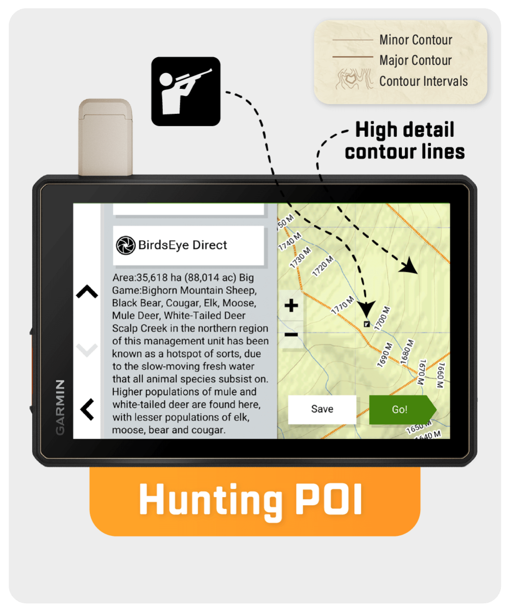 British Columbia & Alberta GPS Maps Garmin GPS map detail