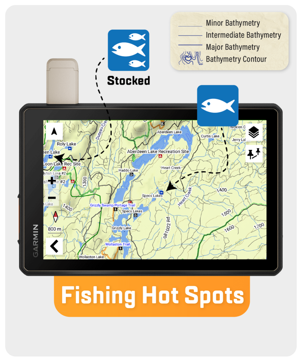 British Columbia & Alberta GPS Maps backroad navigation map