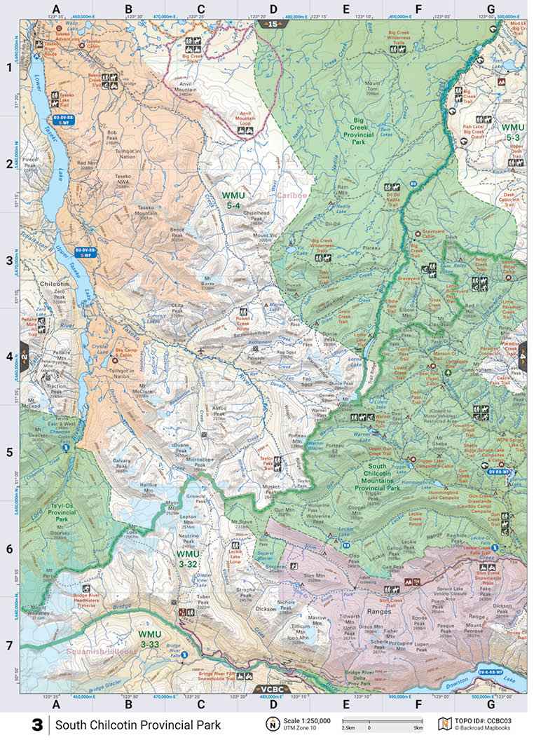 CCBC03 TOPO Map - South Chilcotin Prov Park
