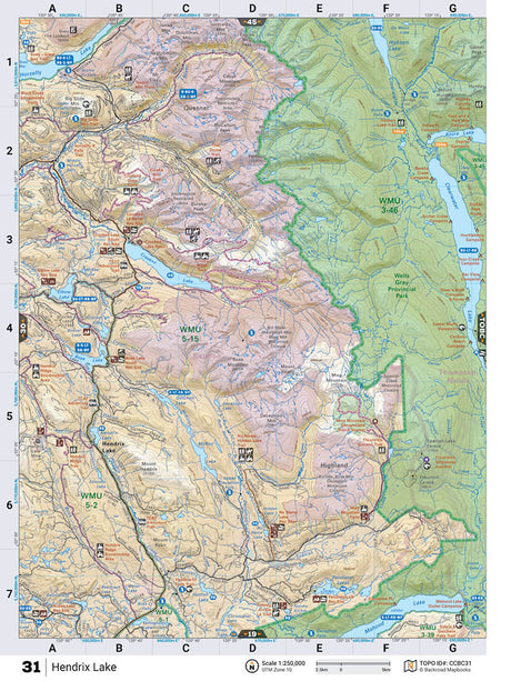 CCBC31 TOPO Map - Hendrix Lake - Backroad Maps