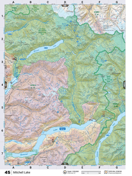 CCBC45 TOPO Map - Mitchell Lake - Backroad Maps