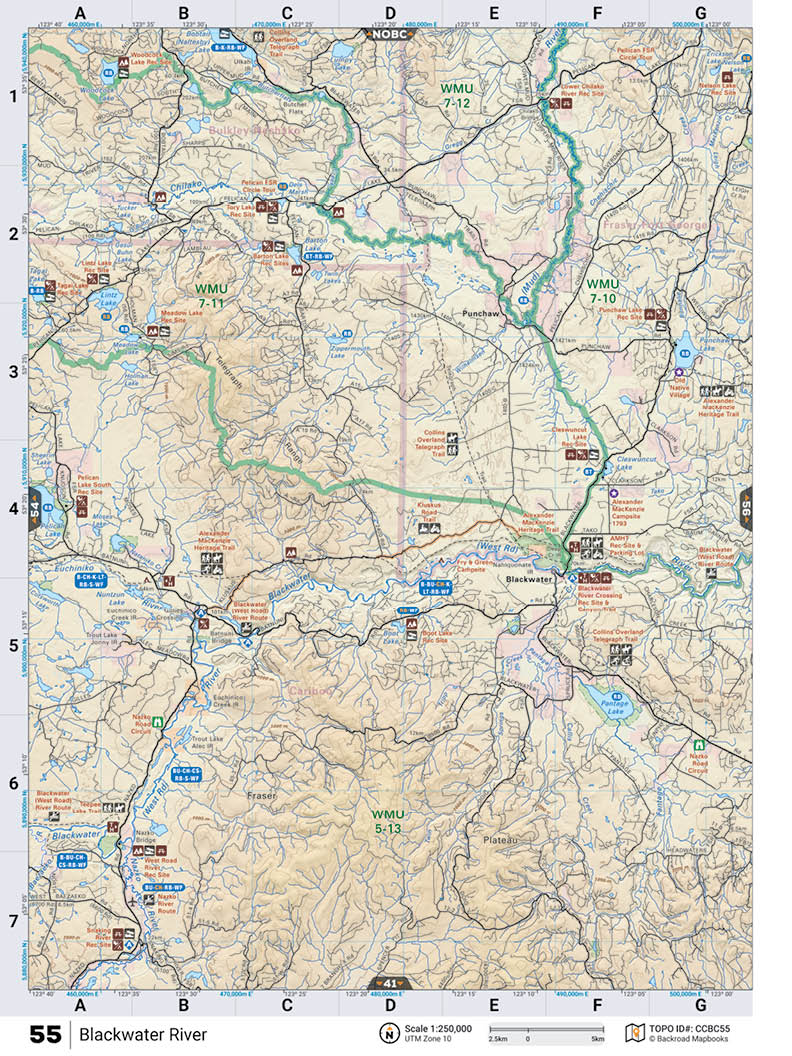 CCBC55 TOPO Map - Blackwater River - Backroad Maps