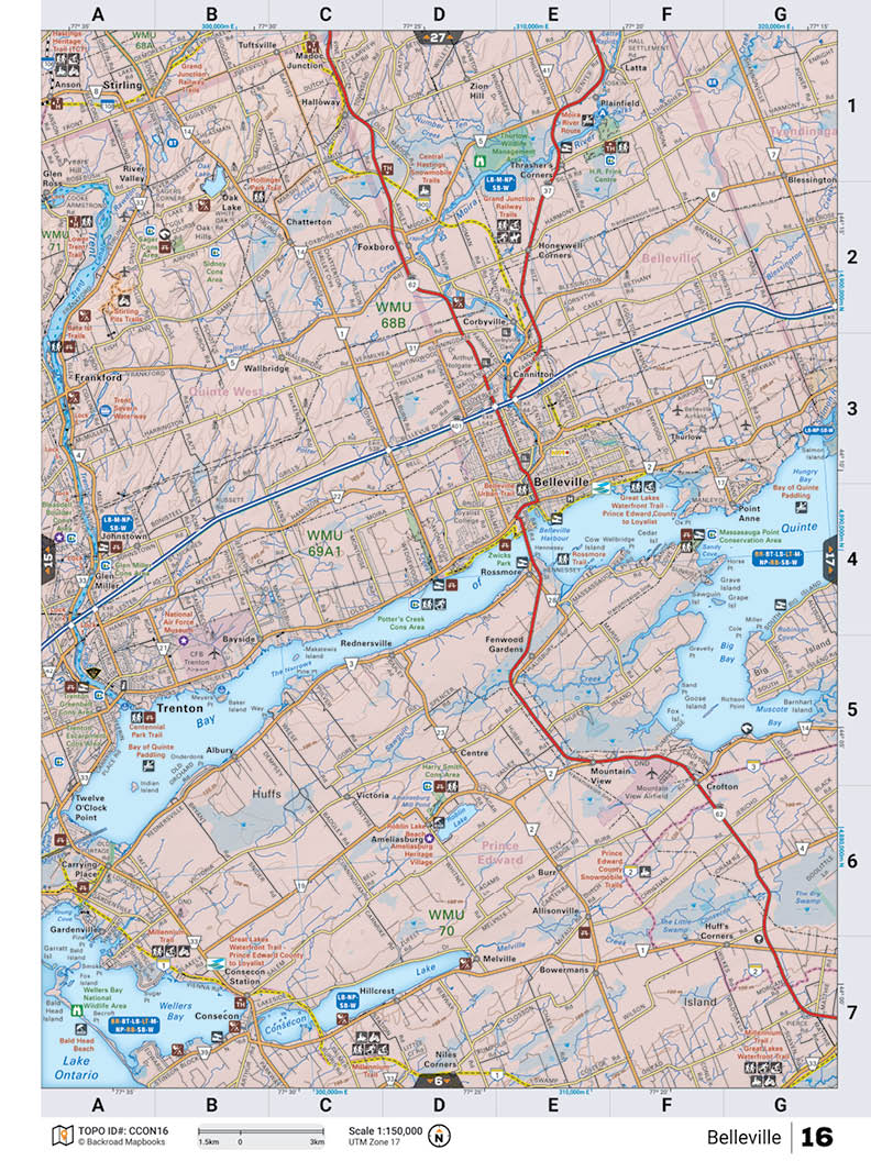 CCON16 TOPO Map - Belleville - Backroad Maps