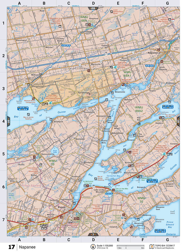 CCON17 TOPO Map - Napanee - Backroad Maps
