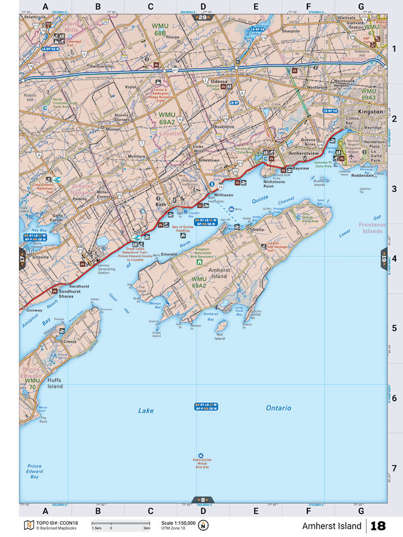 CCON18 Wall Map - Amherst Island - Backroad Maps