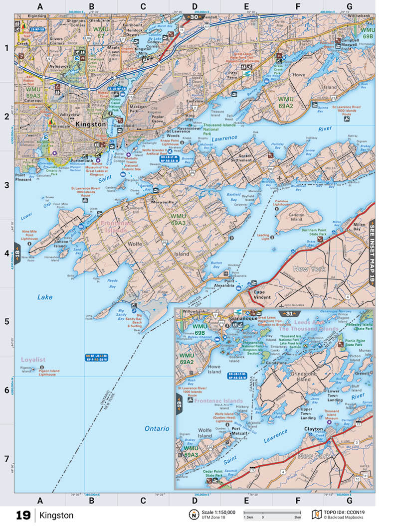 CCON19 TOPO Map - Kingston - Backroad Maps