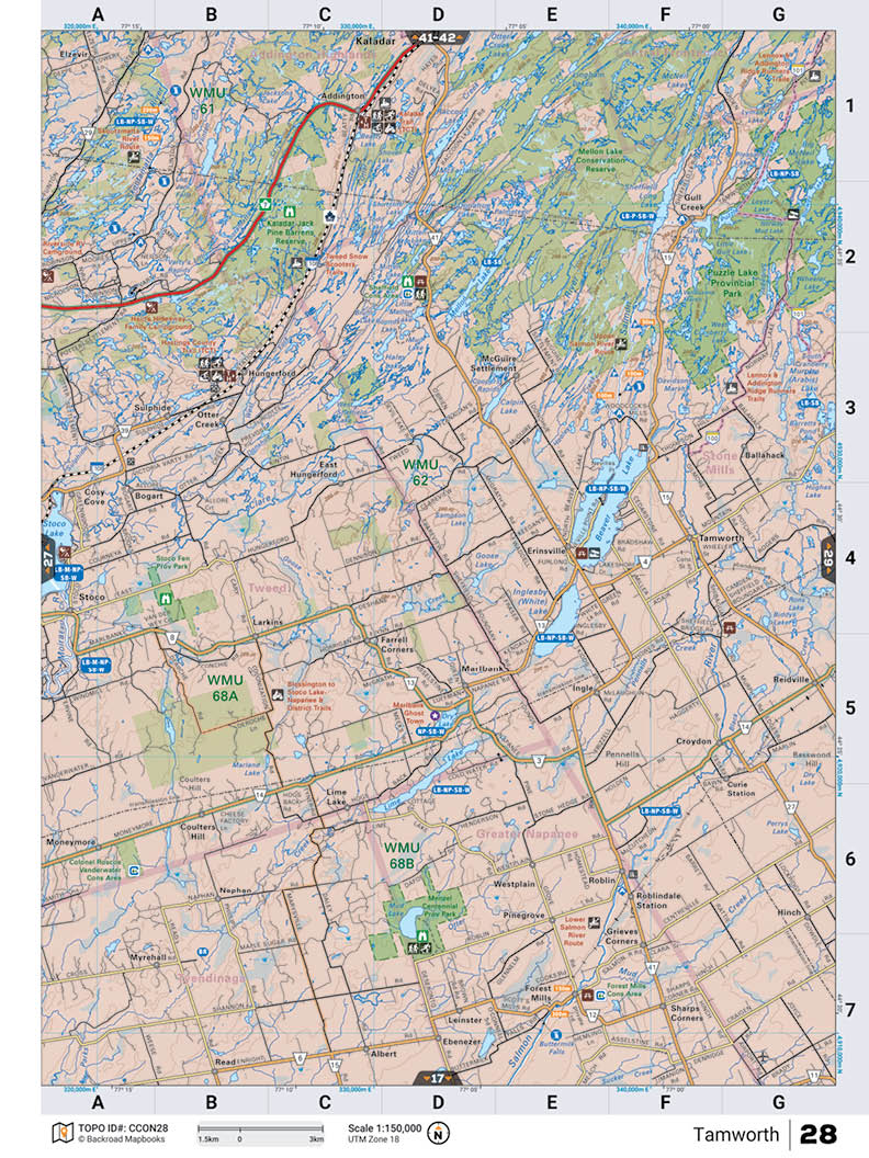 CCON28 TOPO Map - Tamworth - Backroad Maps