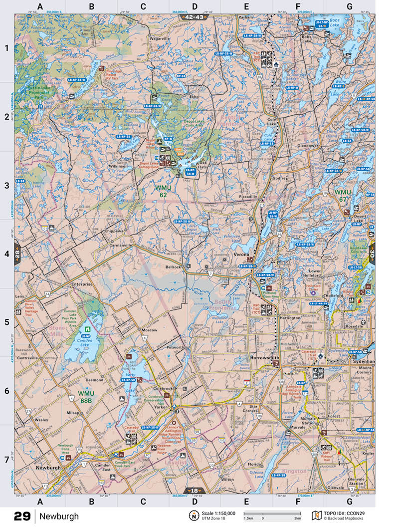 CCON29 TOPO Map - Newburgh - Backroad Maps