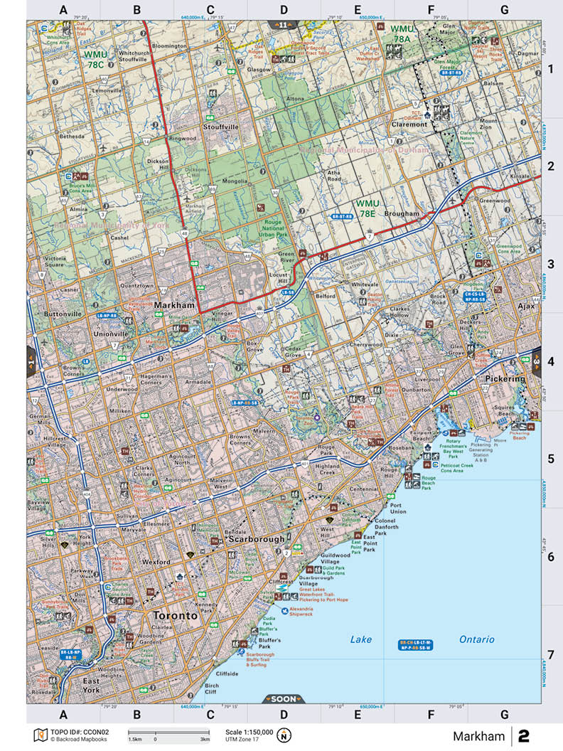 CCON2 Wall Map - Markham - Backroad Maps