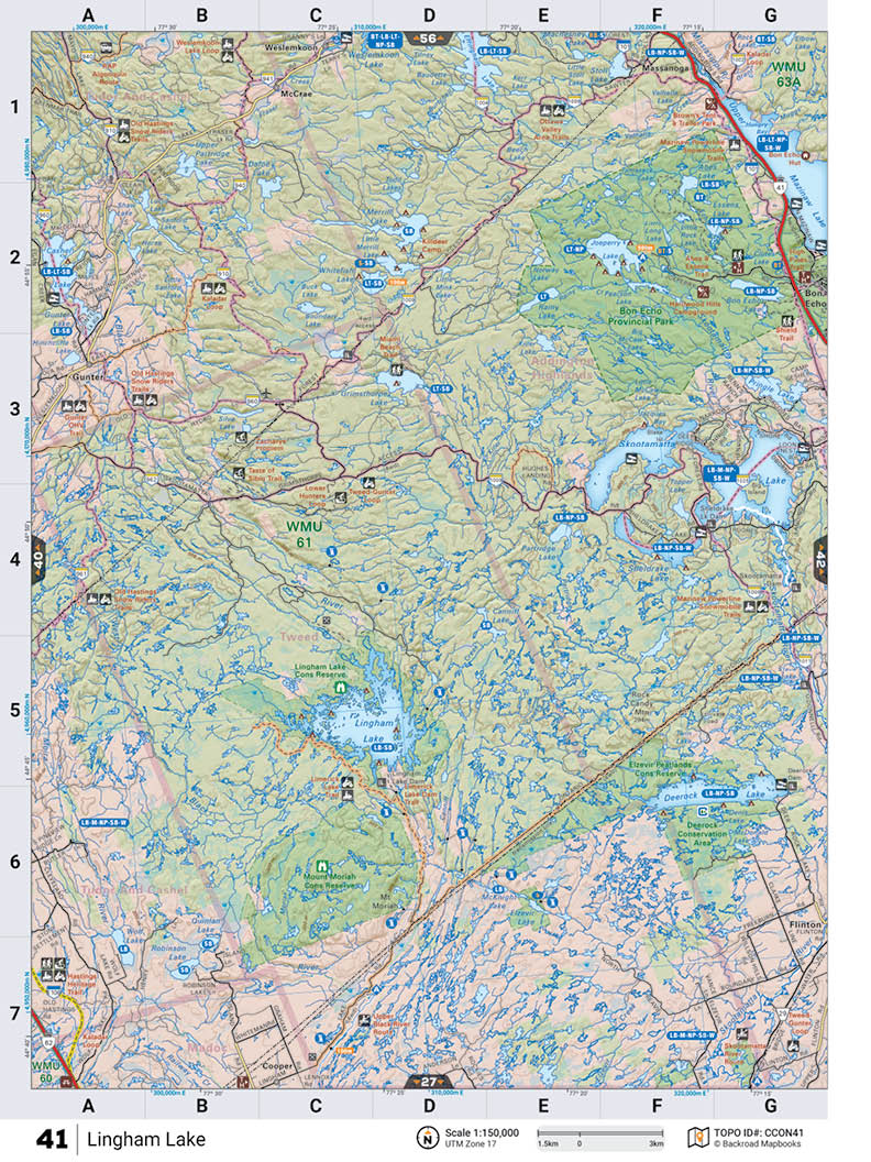 CCON41 TOPO Map - Lingham Lake - Backroad Maps