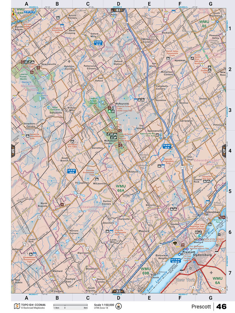 CCON46 TOPO Map - Prescott - Backroad Maps