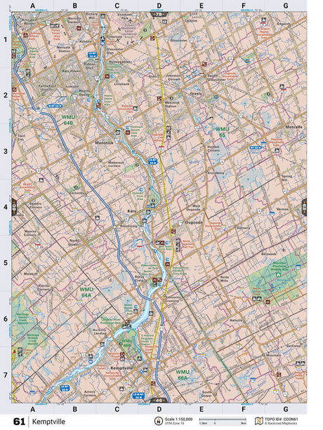 CCON61 TOPO Map - Kemptville - Backroad Maps