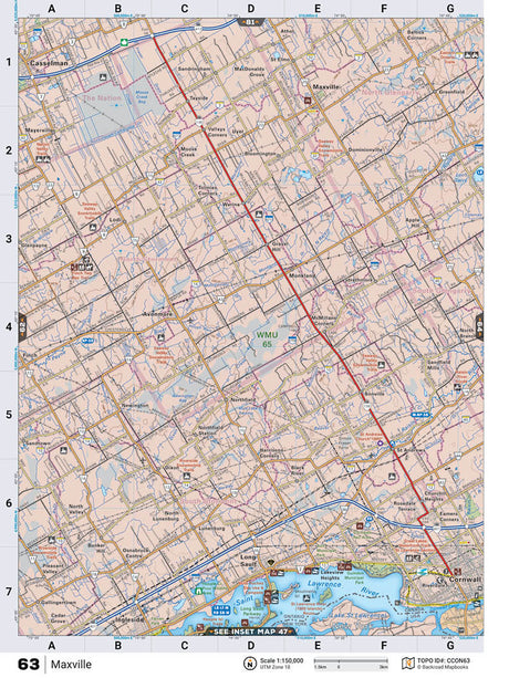CCON63 TOPO Map - Maxville - Backroad Maps