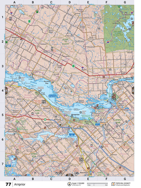 CCON77 TOPO Map - Arnprior - Backroad Maps