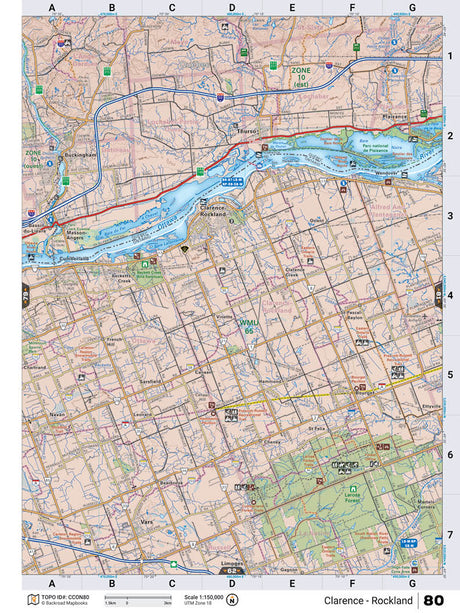 CCON80 TOPO Map - Clarence-Rockland - Backroad Maps