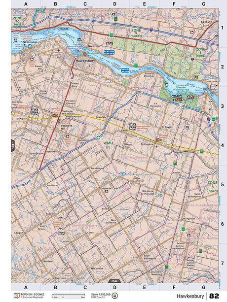 CCON82 TOPO Map - Hawkesbury - Backroad Maps