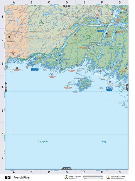 CCON83 TOPO Map - French River - Backroad Maps