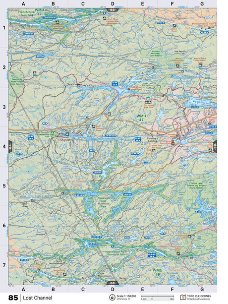 CCON85 TOPO Map - Lost Channel - Backroad Maps
