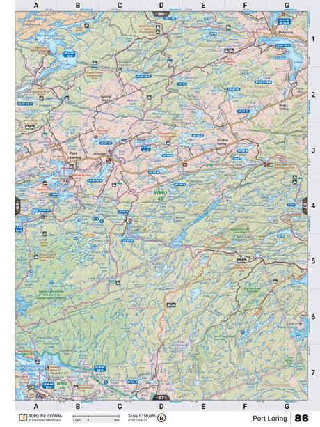 CCON86 TOPO Map - Port Loring - Backroad Maps