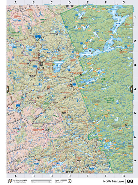 CCON88 TOPO Map - North Tea Lake - Backroad Maps