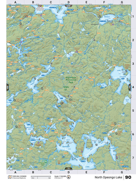 CCON90 TOPO Map - North Opeongo Lake - Backroad Maps