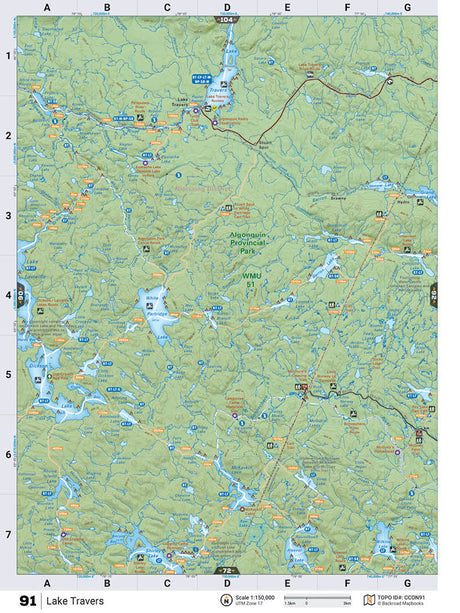 CCON91 TOPO Map - Lake Travers - Backroad Maps