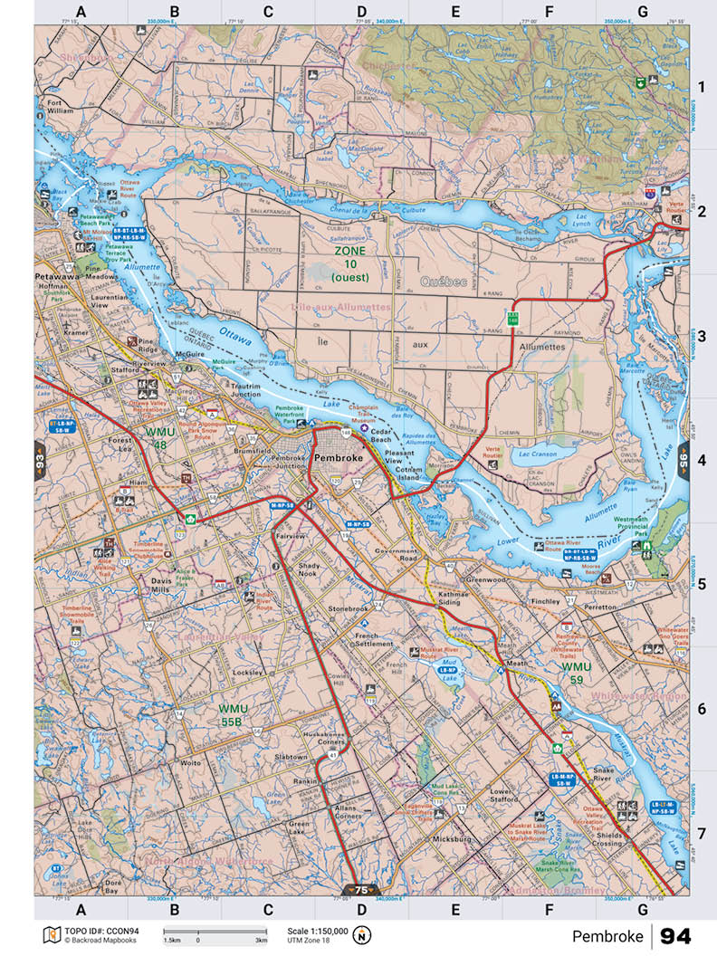 CCON94 TOPO Map - Pembroke - Backroad Maps
