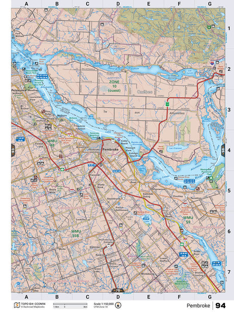 CCON94 TOPO Map - Pembroke - Backroad Maps