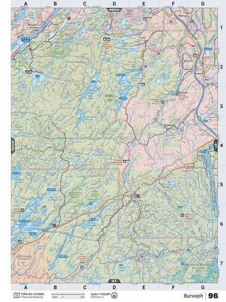CCON96 TOPO Map - Burwash - Backroad Maps