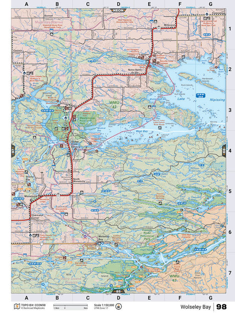 CCON98 TOPO Map - Wolseley Bay - Backroad Maps